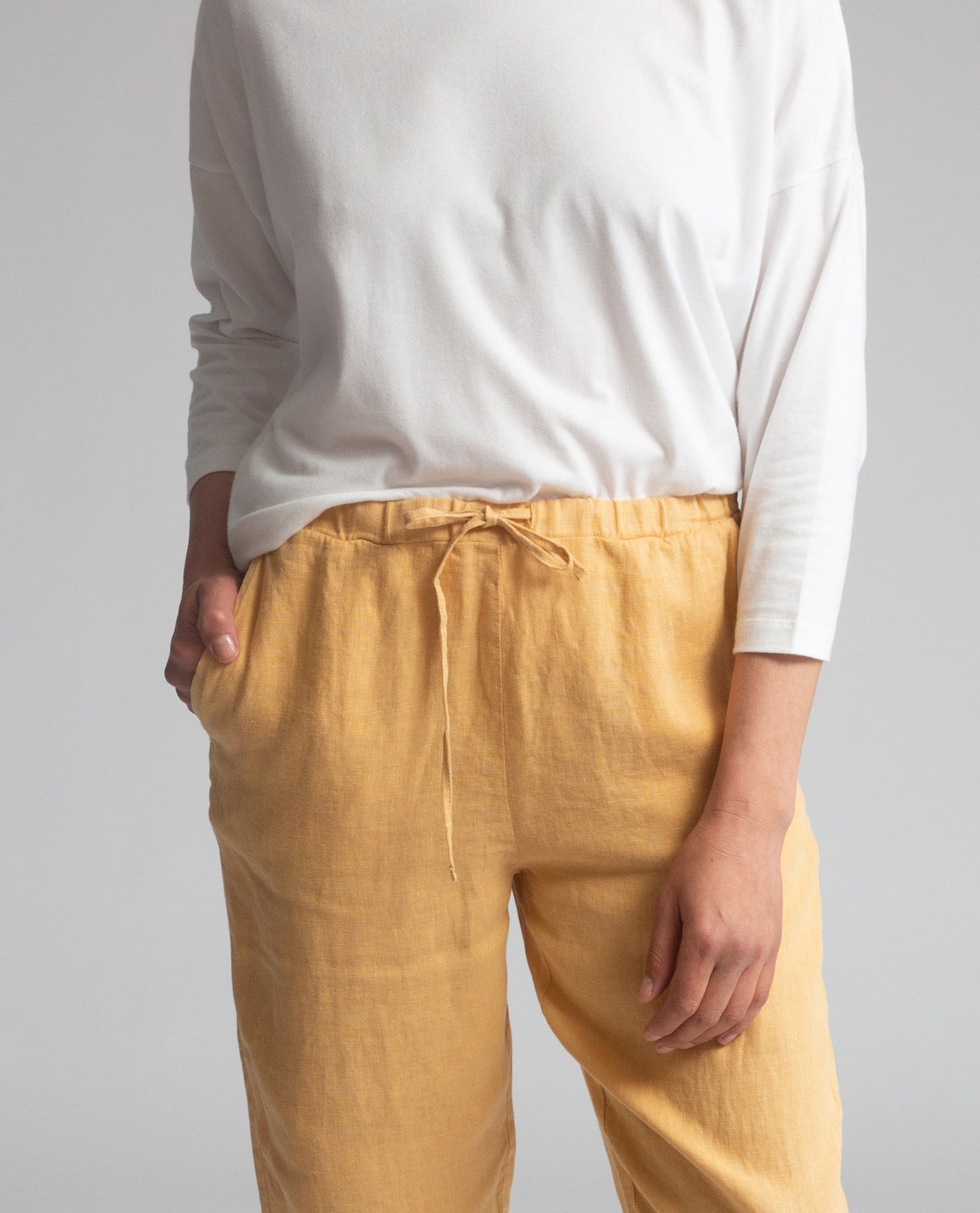 Kayley Linen Trousers In Sunflower