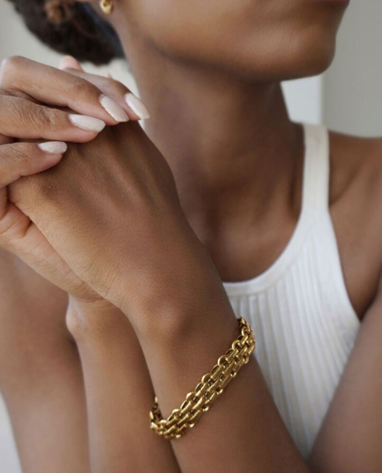 Knit Bracelet in Gold