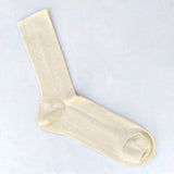 Laura Undyed Organic Cotton Socks in Ecru