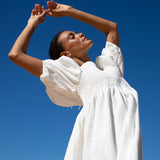 Layrah-May Linen Dress In White