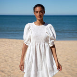 Layrah-May Linen Dress In White