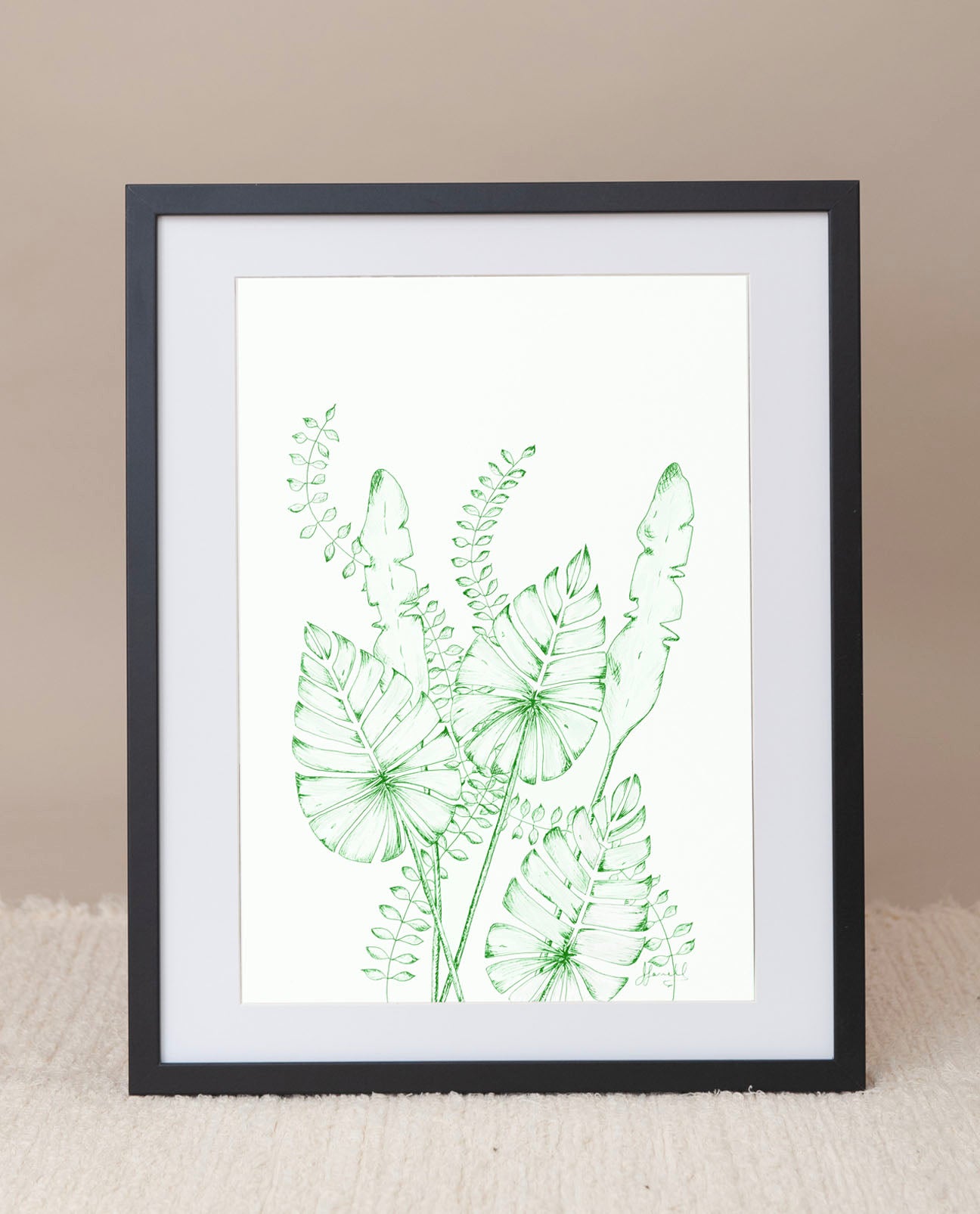 Leaf Risograph Print in Green