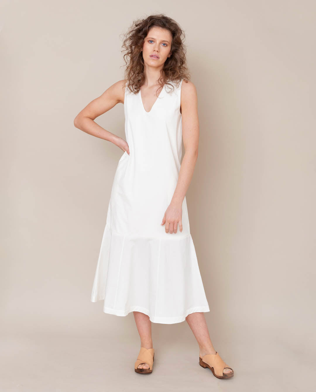 Madelyn Organic Cotton Dress In White S