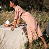 Maeve Organic Cotton Dress In Dusky Blush