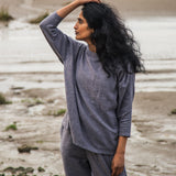 Mafalda-Jane Organic Cotton Top In Blue