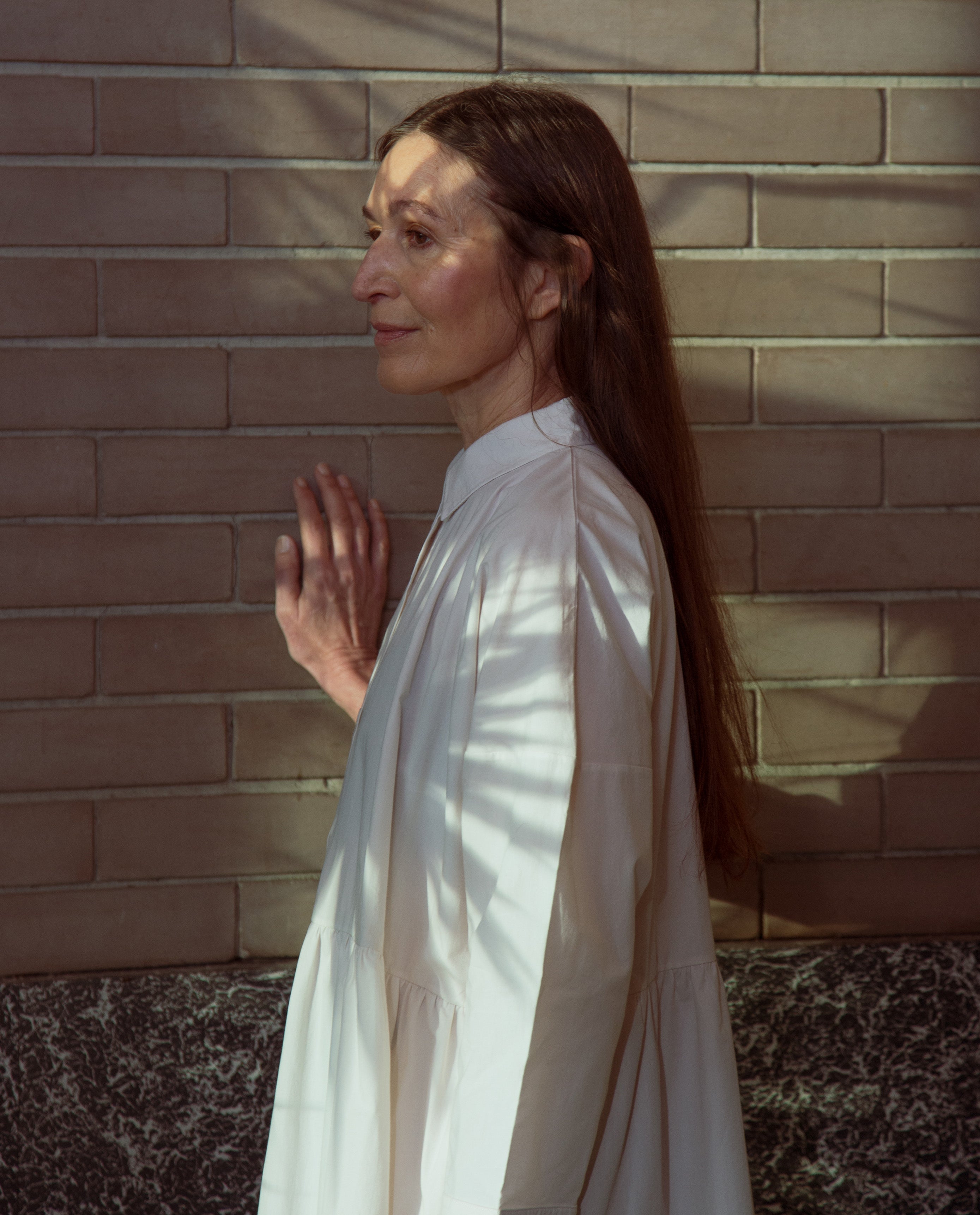 Marge Organic Cotton Dress In Perfectly Pale