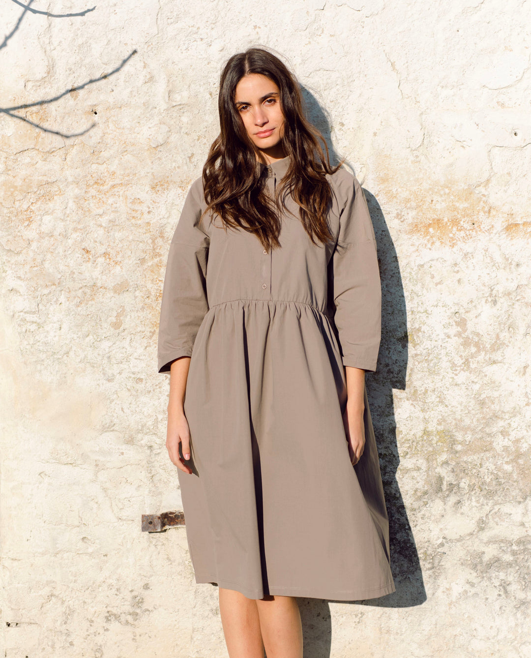 Marge Organic Cotton Dress In Olive