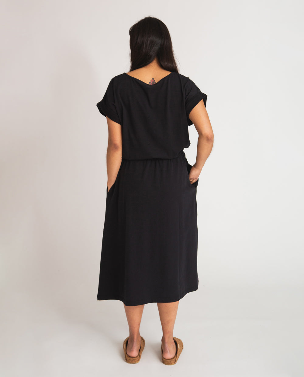 Marissa Organic Cotton Dress In Black