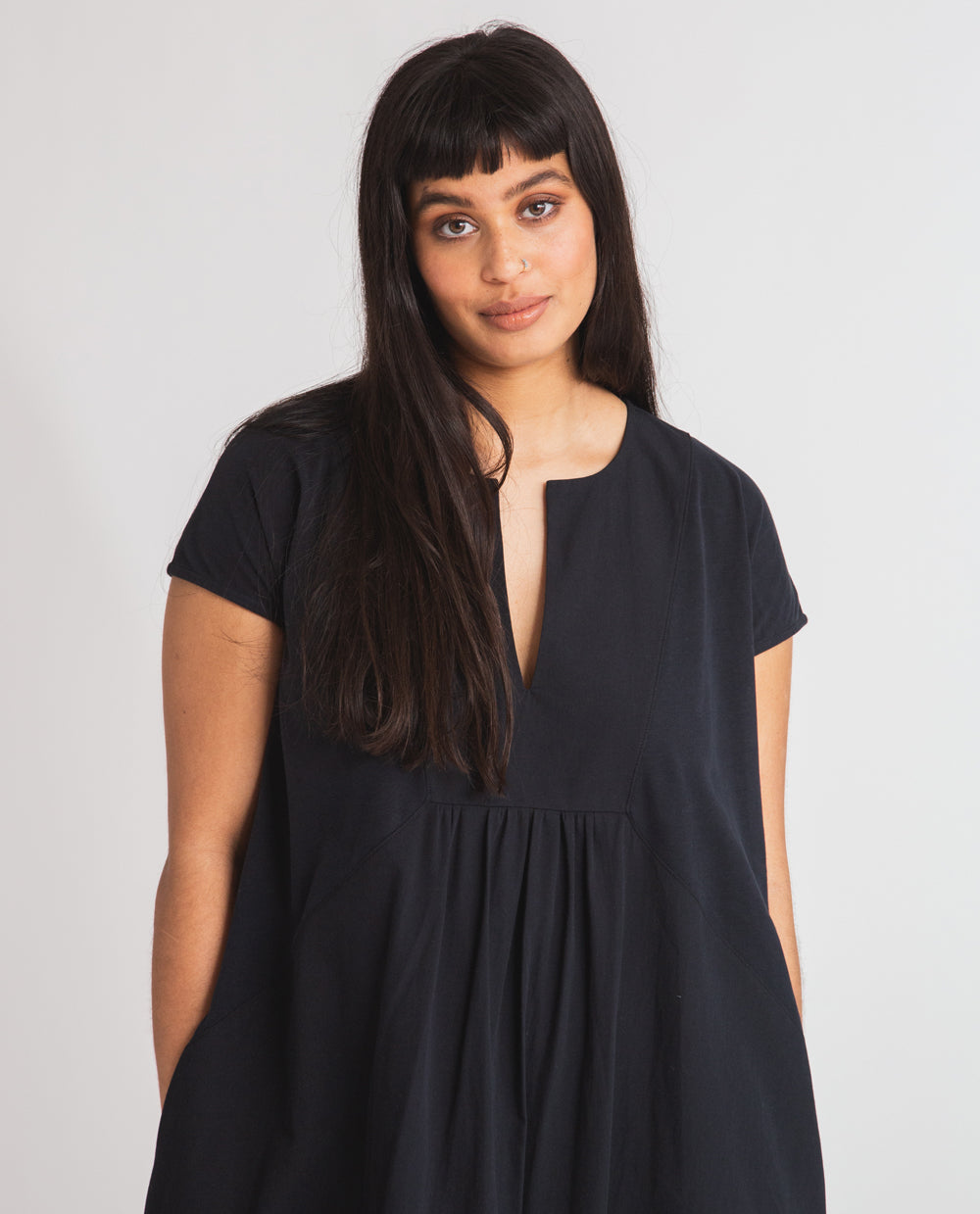 Maud Organic Cotton Dress In Black