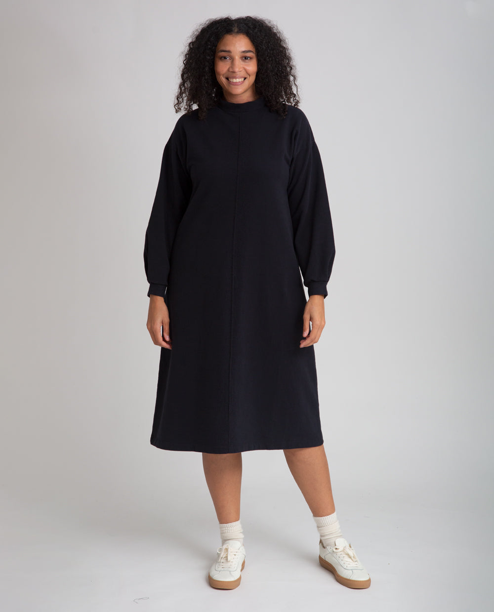 Mavis Organic Cotton Dress in Black XS