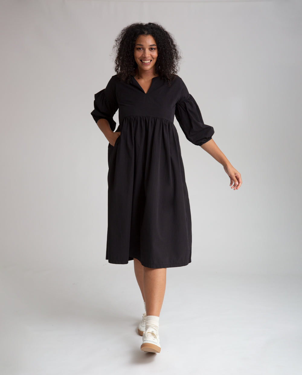 Meilani Organic Cotton Dress In Black