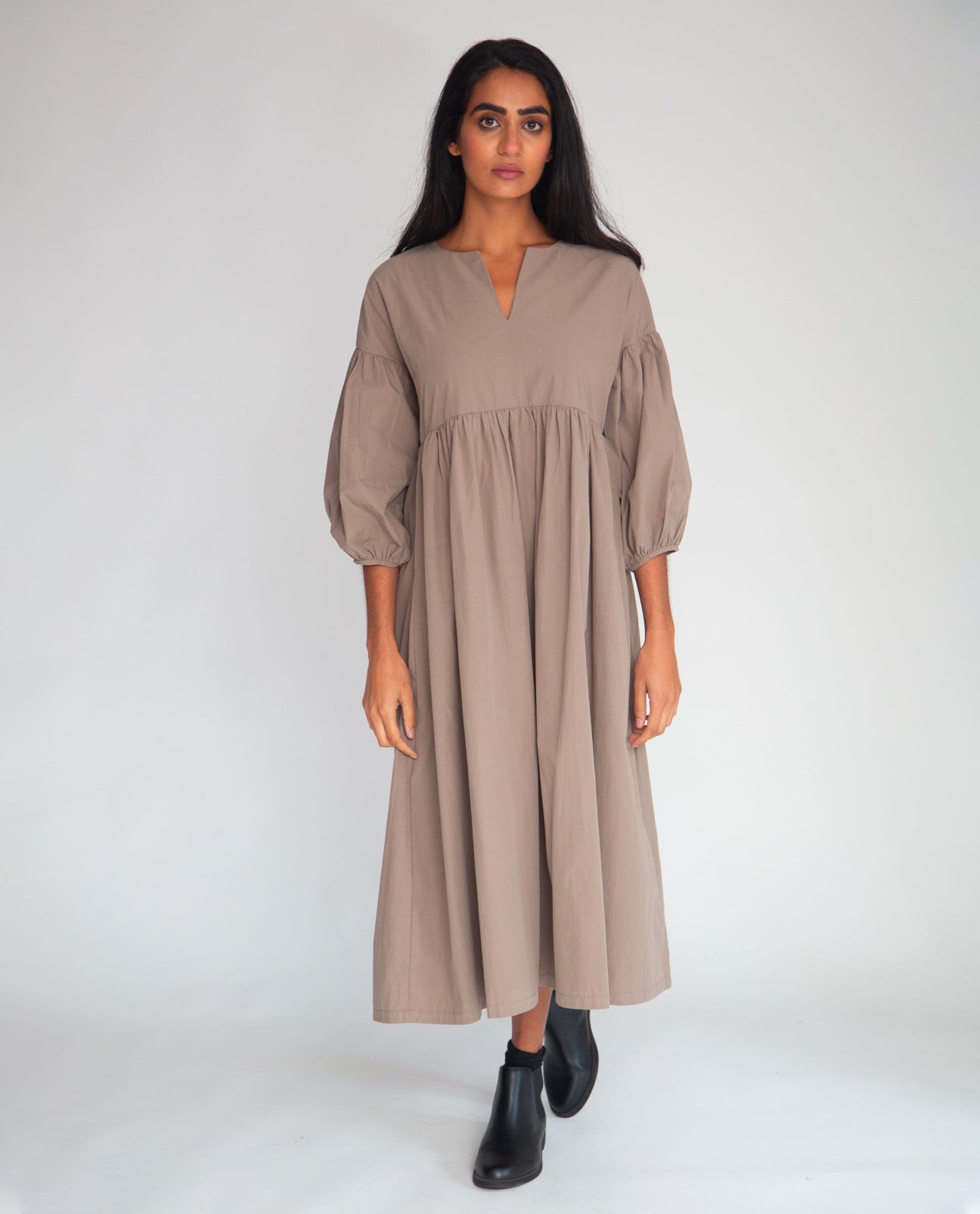 Meilani Organic Cotton Dress In Olive