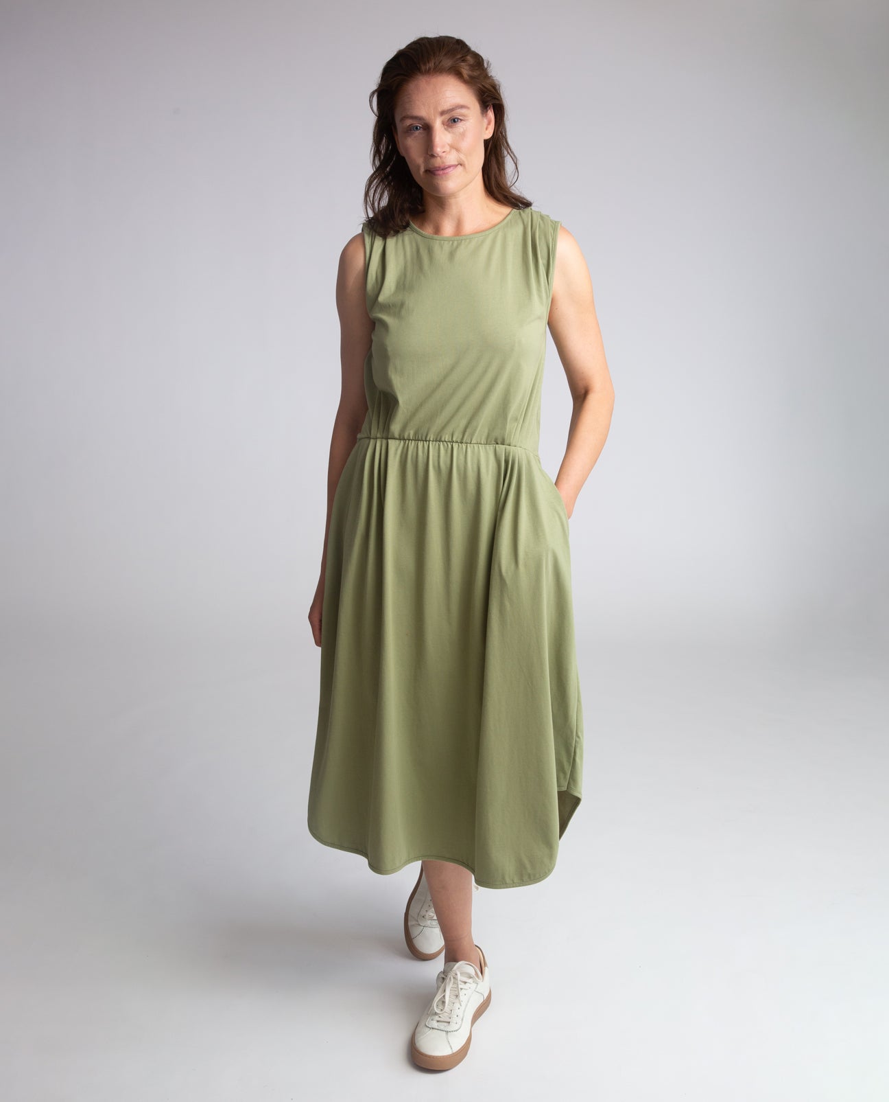 Mulberry Organic Cotton Dress In Sage