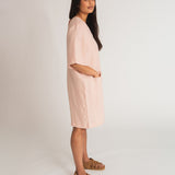 Nova Linen Jumpsuit In Rose