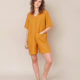 Nova Linen Jumpsuit In Sun