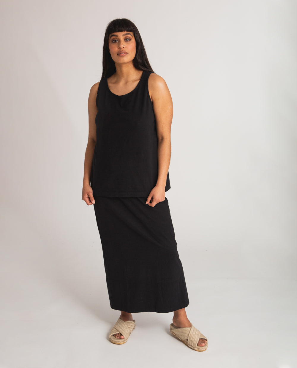 Pam Organic Cotton Skirt In Black