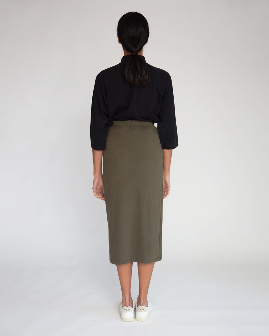 Pam Organic Cotton Skirt In Army