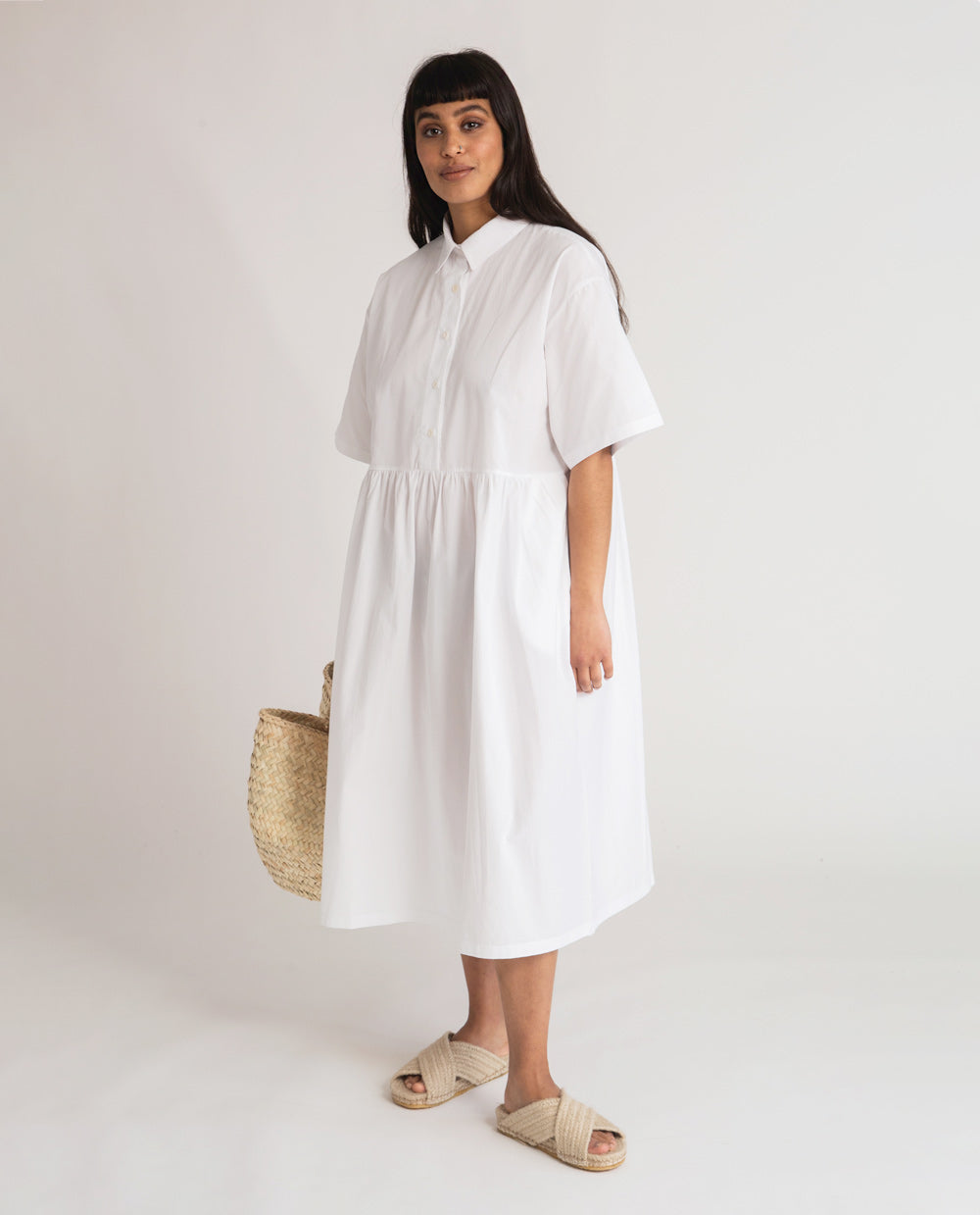 Patsy Organic Cotton Dress In White