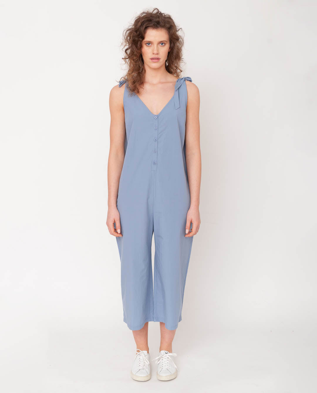 Penelope Organic Cotton Jumpsuit In Sky