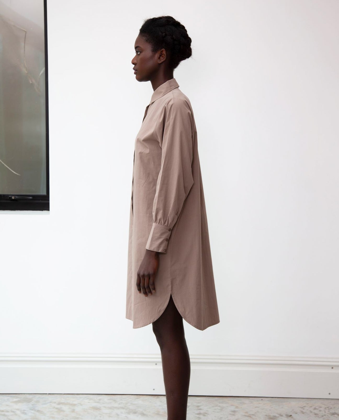 Perla Organic Cotton Dress In Olive