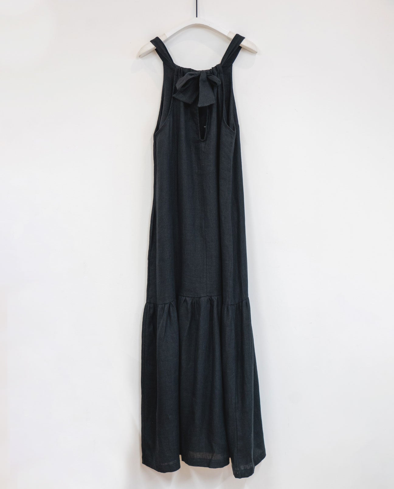 Priya Linen Dress In Black