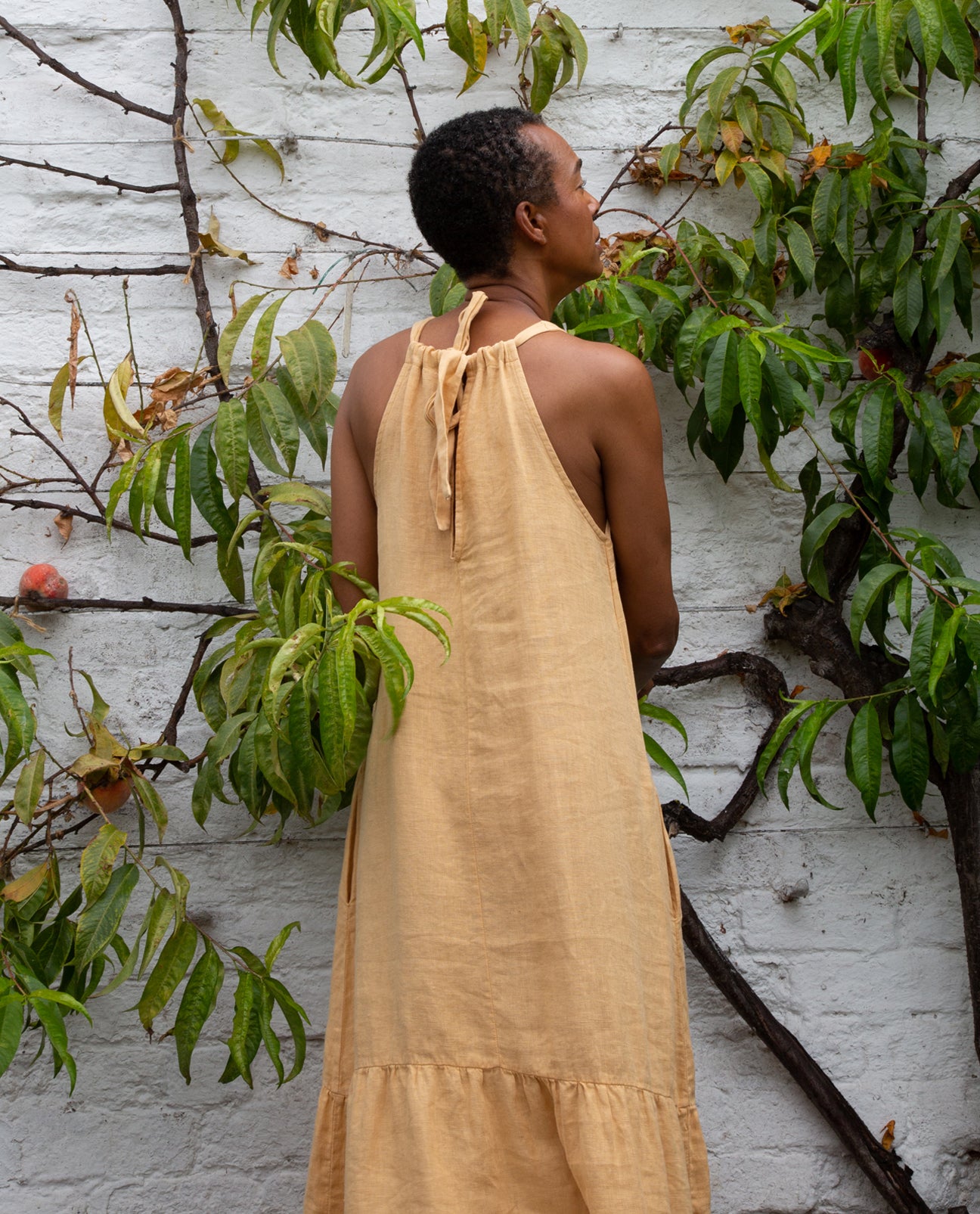 Priya Linen Dress In Sunflower