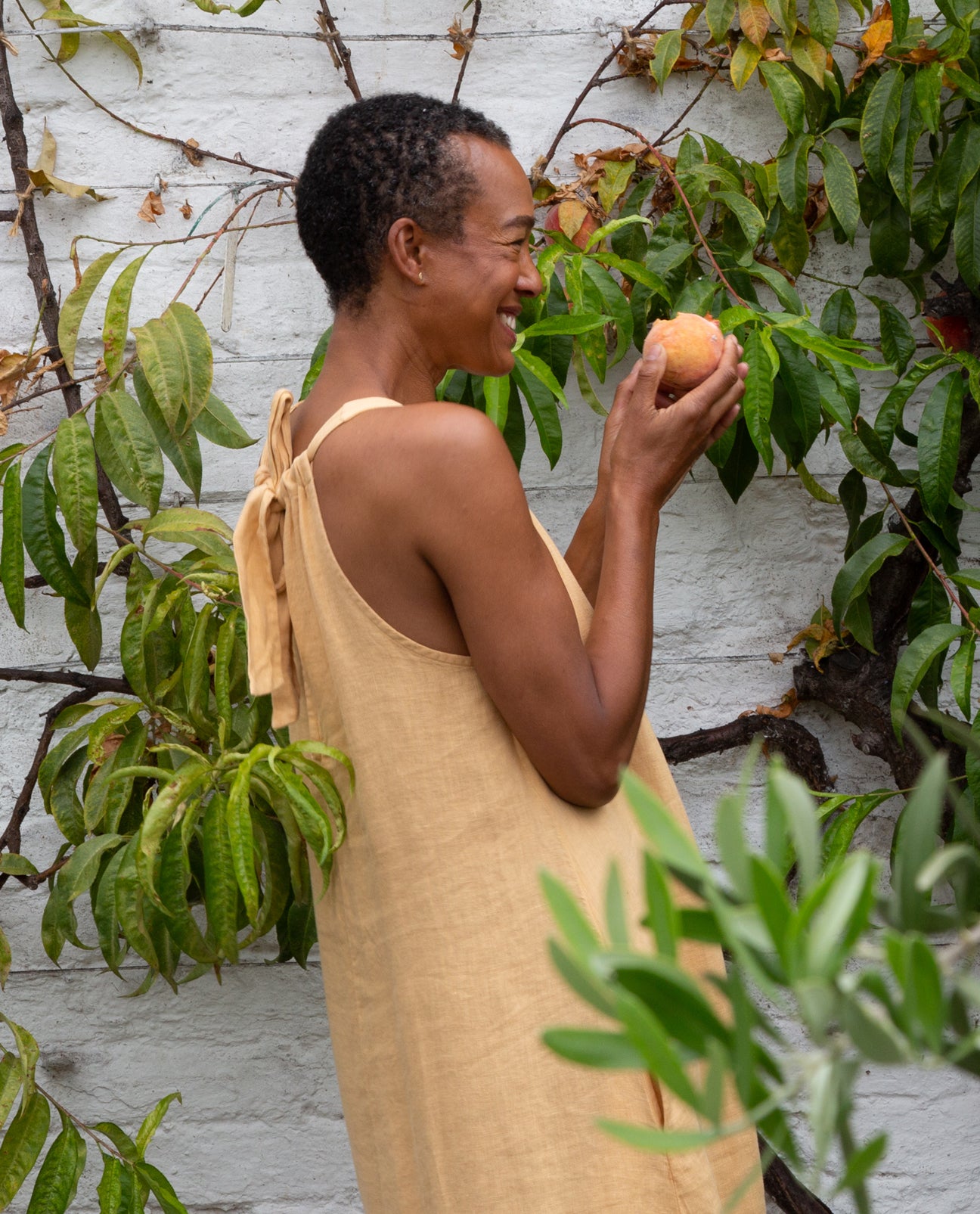 Priya Linen Dress In Sunflower