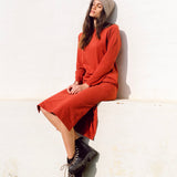 Raina Organic Cotton Dress In Rust