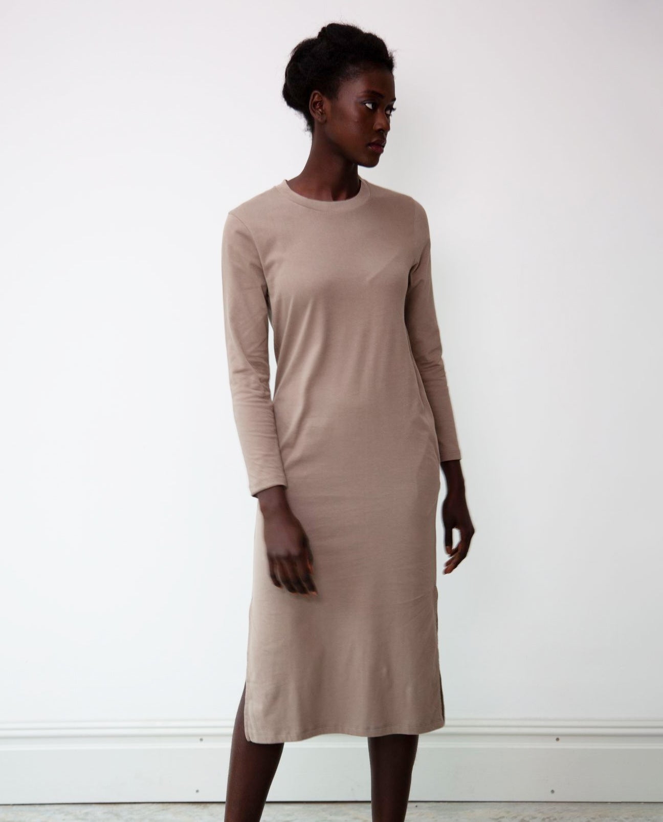 Raina Organic Cotton Dress In Olive