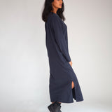 Raina Organic Cotton Dress In Navy