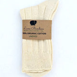 Ravinia Undyed Organic Cotton Socks in Ecru
