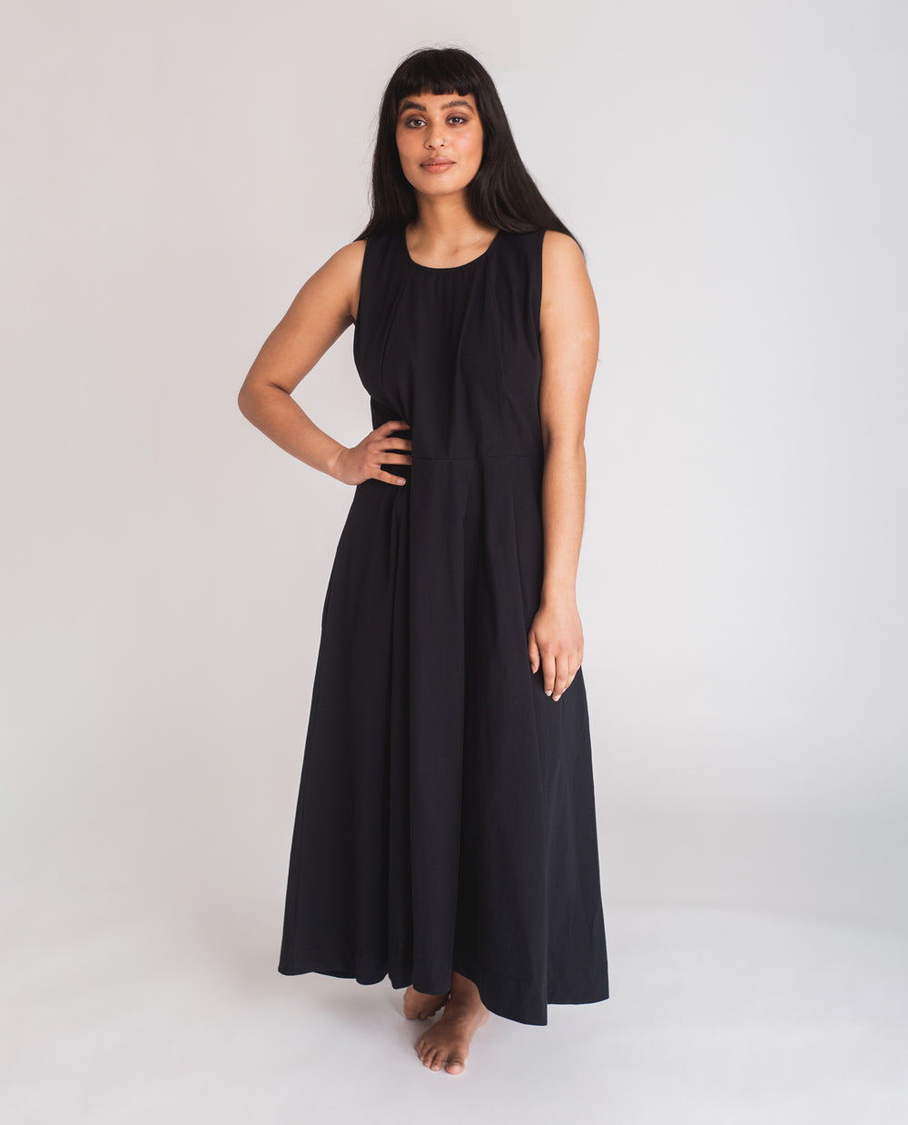 Remi Organic Cotton Dress In Black