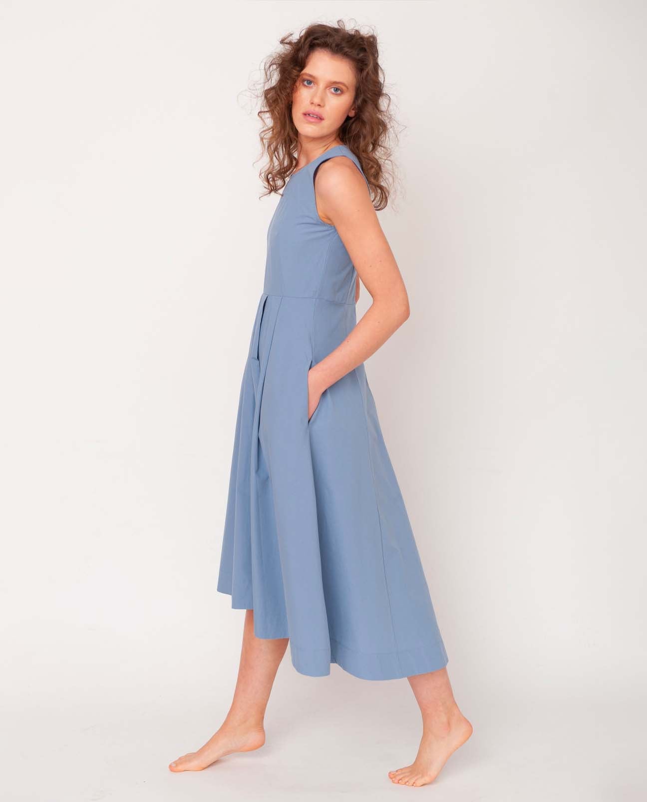 Remi Organic Cotton Dress In Sky