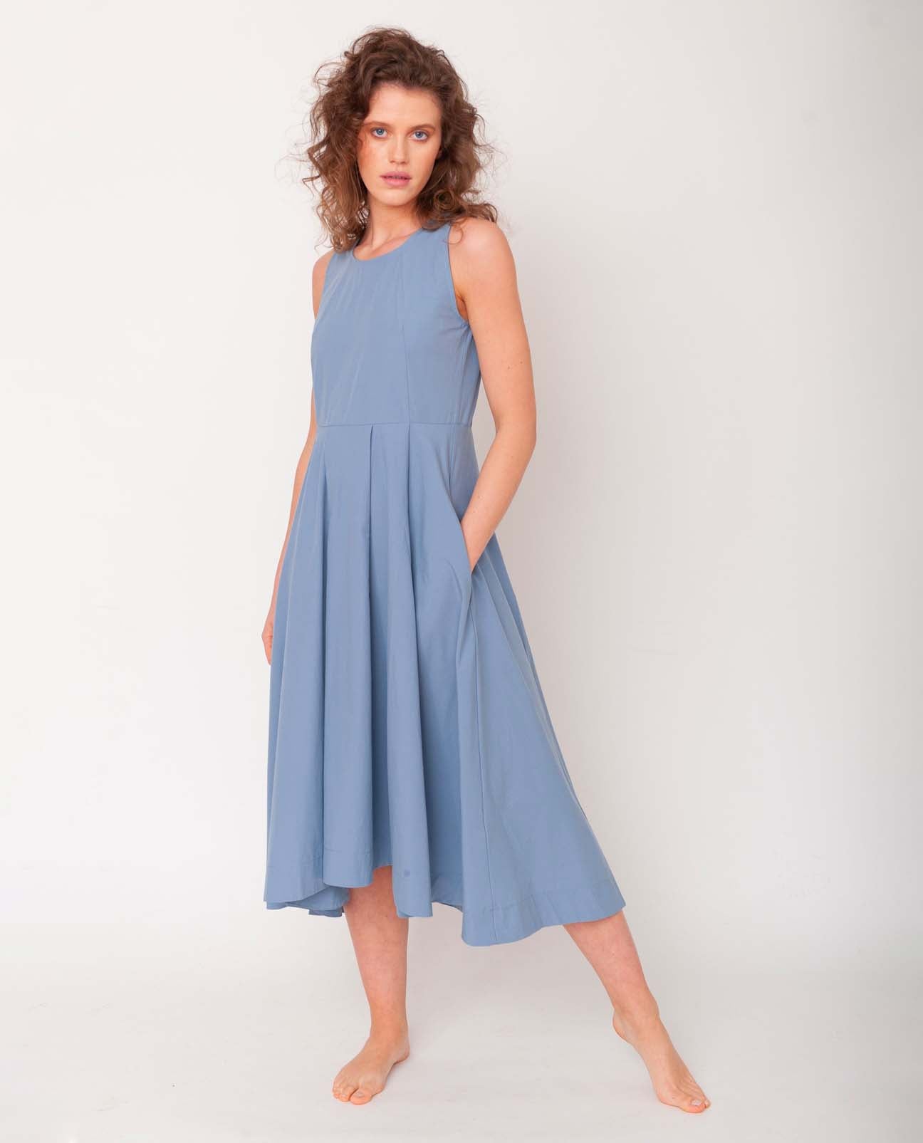 Remi Organic Cotton Dress In Sky