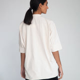 Robin Organic Cotton Shirt In Beige