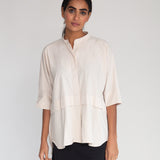 Robin Organic Cotton Shirt In Beige