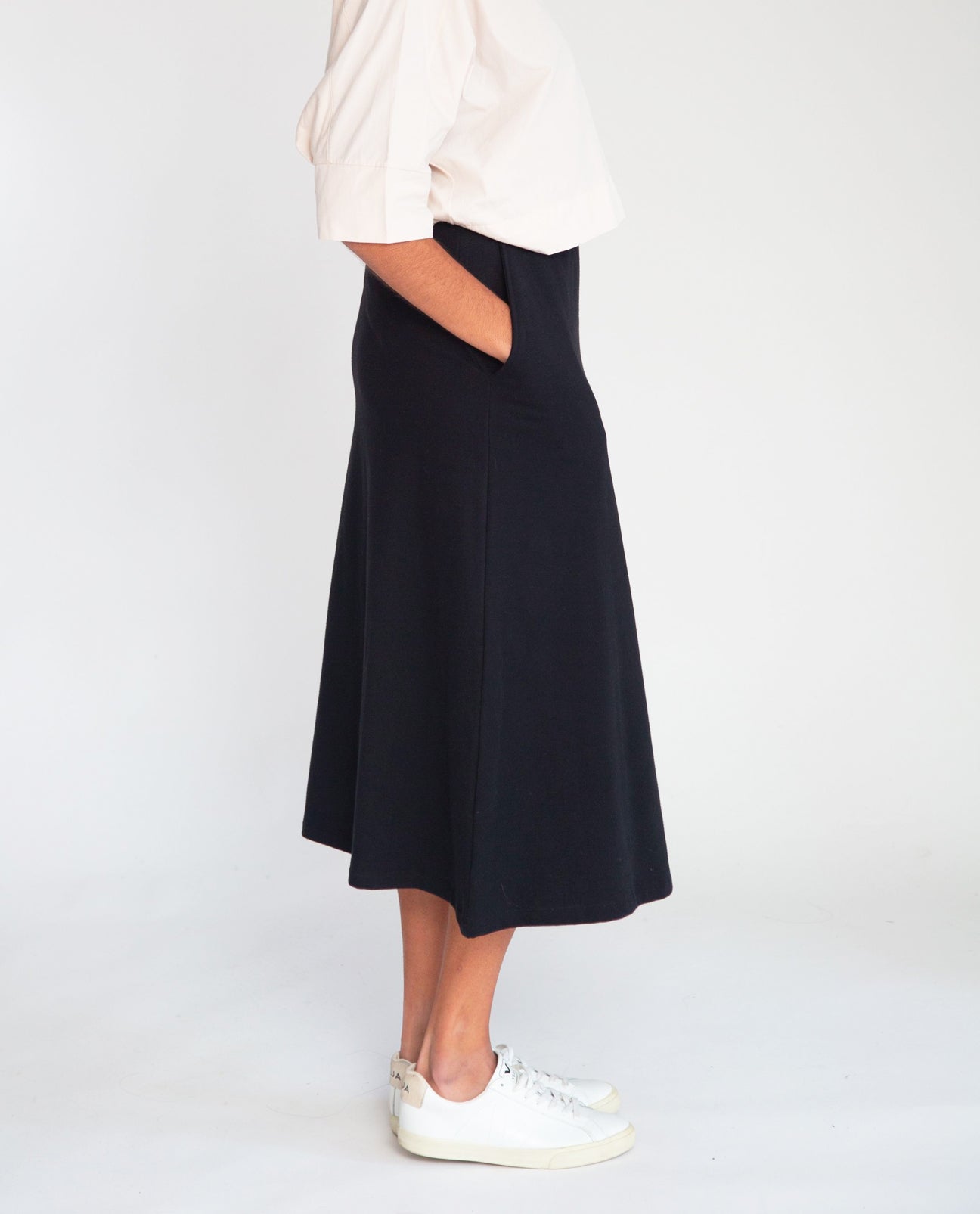 Ronda Organic Cotton Skirt In Black