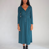 Ruth Organic Cotton Dress In Teal