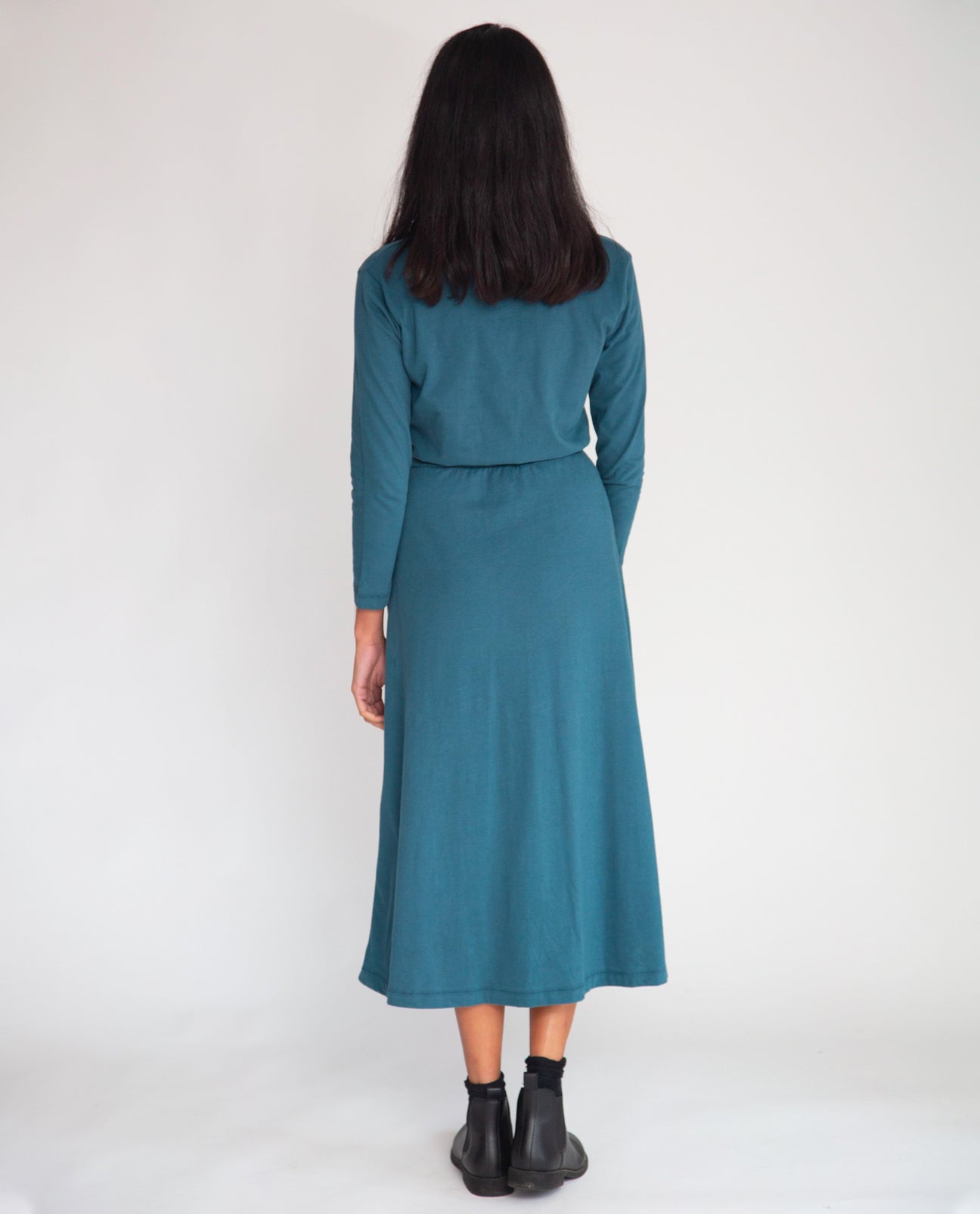 Ruth Organic Cotton Dress In Teal