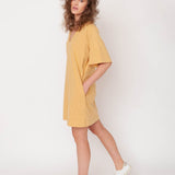 Sasha Organic Cotton Dress In Honey