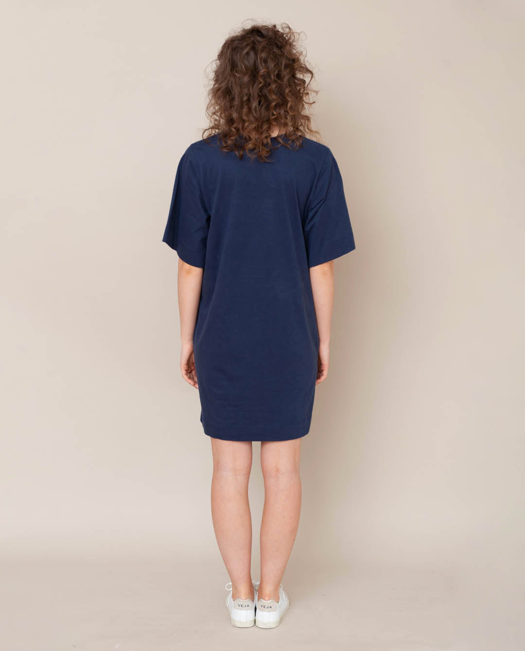 Sasha Organic Cotton Dress In Midnight