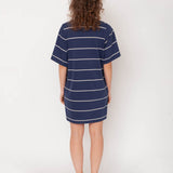 Sasha-Sue Organic Cotton Dress In Midnight & Natural