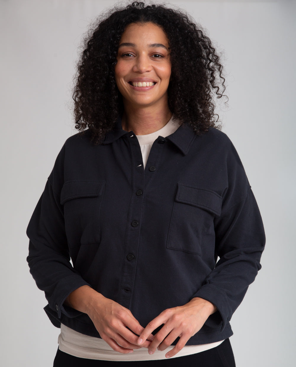 Selma Organic Cotton Shirt In Black