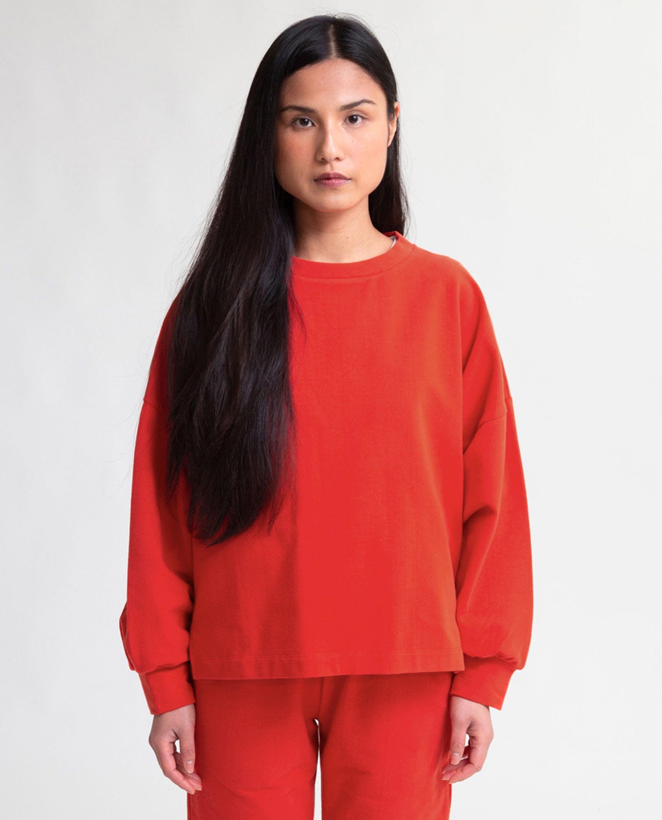 Serenity Organic Cotton Sweatshirt In Berry