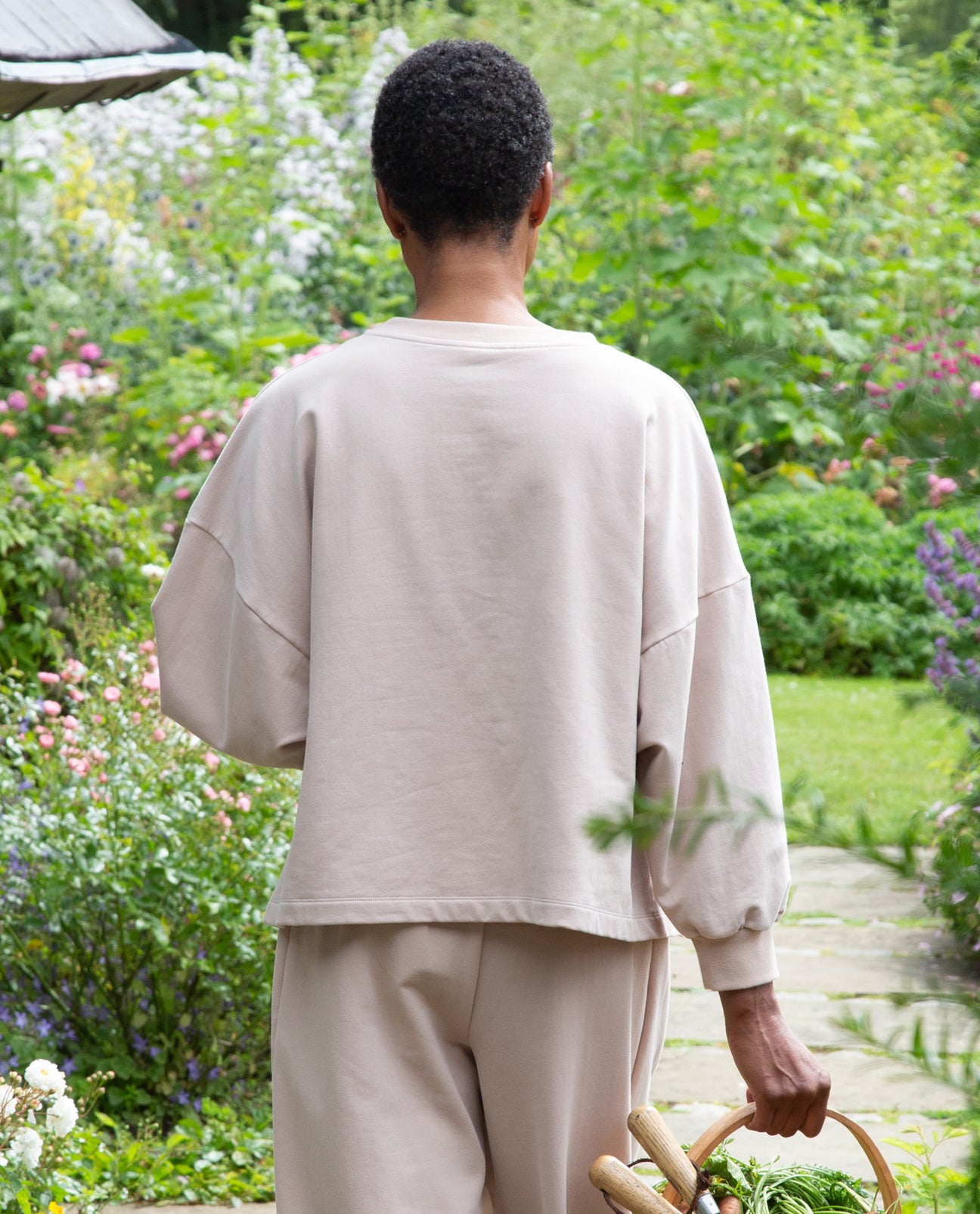 Serenity Organic Cotton Sweatshirt In Crepe