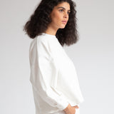 Serenity Organic Cotton Sweatshirt In Ivory