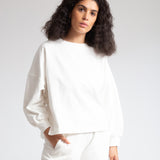 Serenity Organic Cotton Sweatshirt In Ivory
