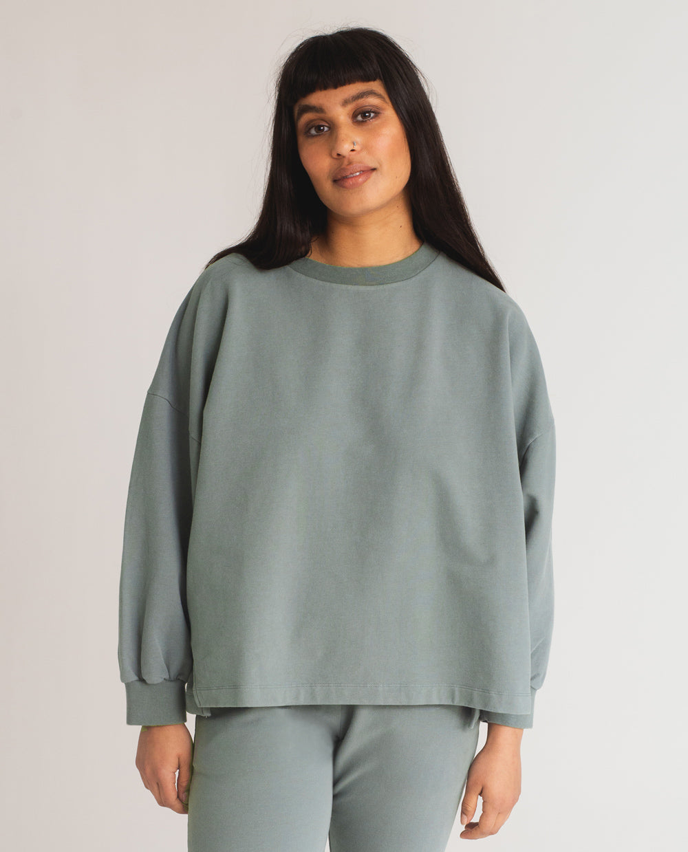 Serenity Organic Cotton Jumper In Ocean