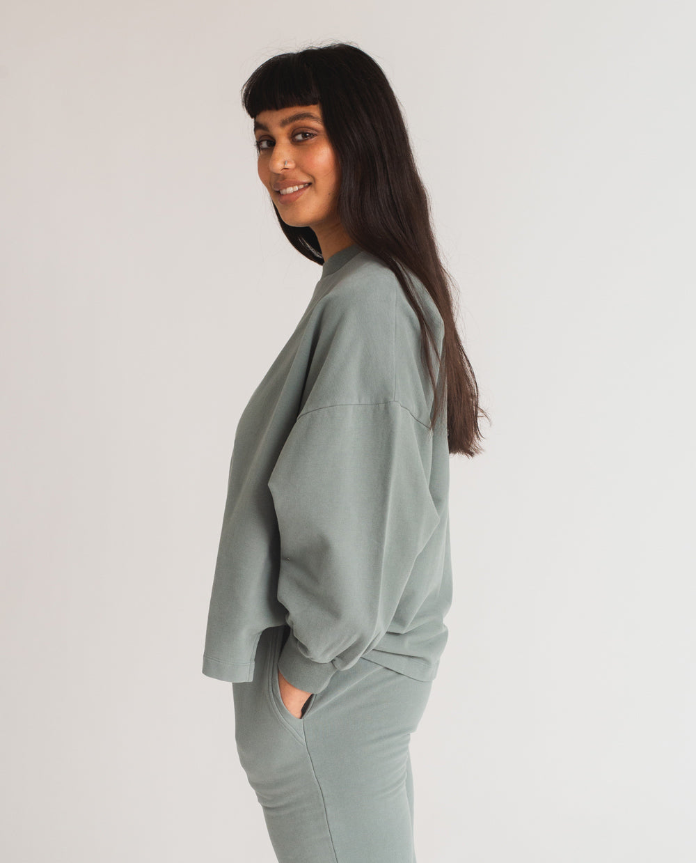 Serenity Organic Cotton Jumper In Ocean