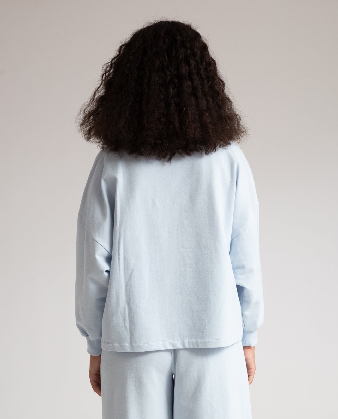 Serenity Organic Cotton Sweatshirt In Pale Blue